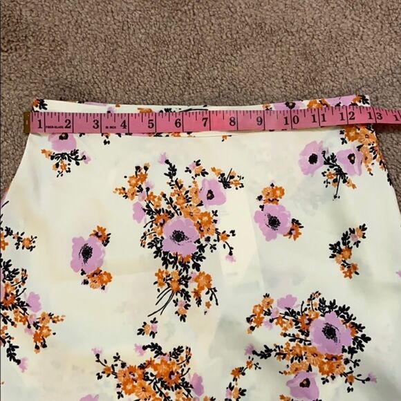 Urban Outfitters Slinky Floral Satin Slip Skirt - Picture 4 of 7